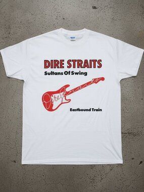 Dire Straits Sultans Of Swing Guitar Graphic Tee | Classic Rock Shirt
